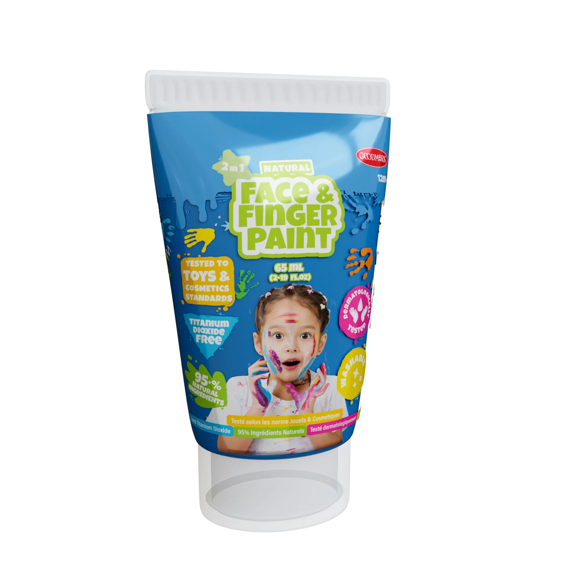 2.3oz Natural Face and Finger Paints - 6pcs - Image 3