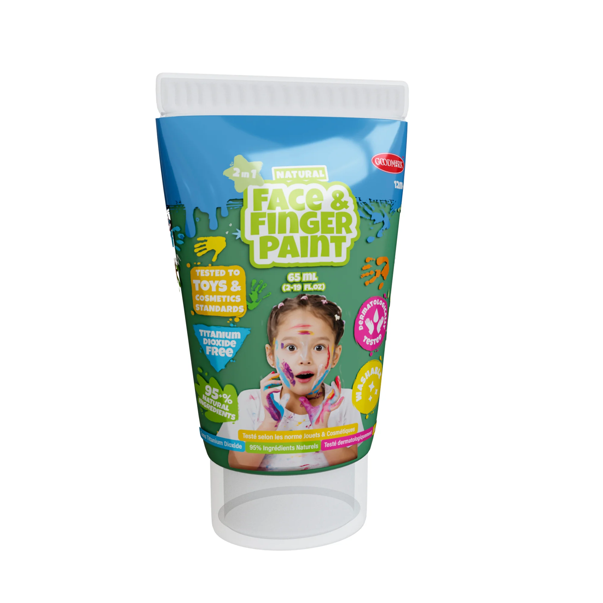 2.3oz Natural Face and Finger Paints - 6pcs - Image 4