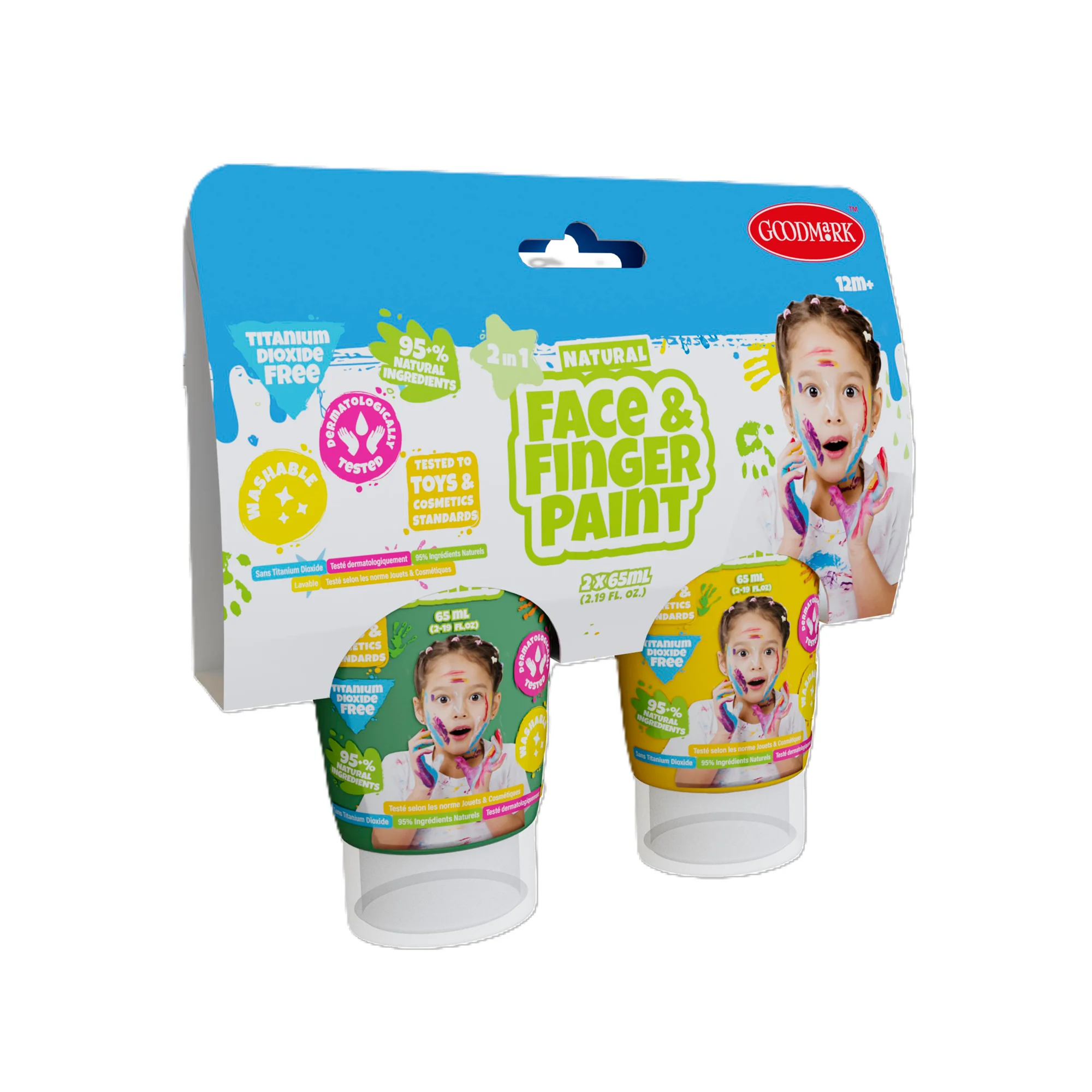 2.3oz Natural Face & Finger Paint 2-Pack Asst. - Image 3