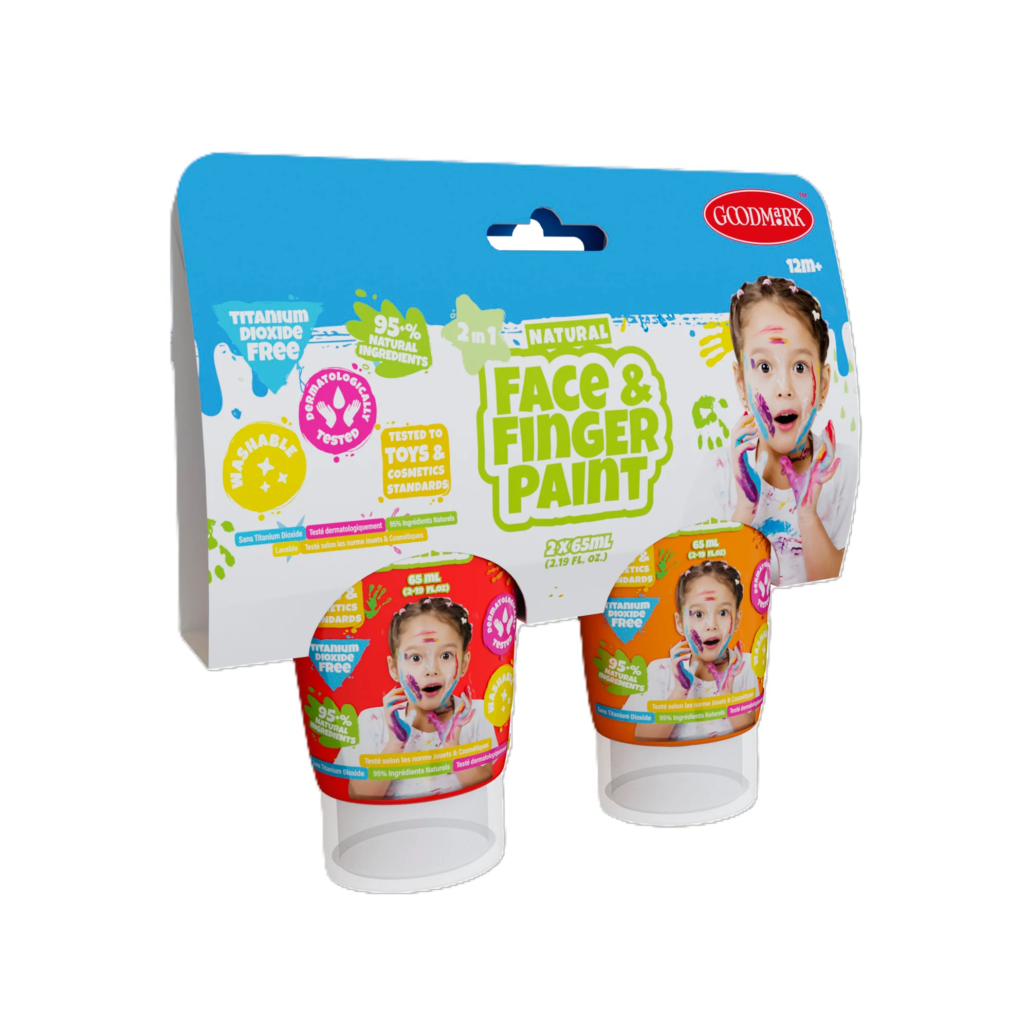 2.3oz Natural Face & Finger Paint 2-Pack Asst. - Image 4