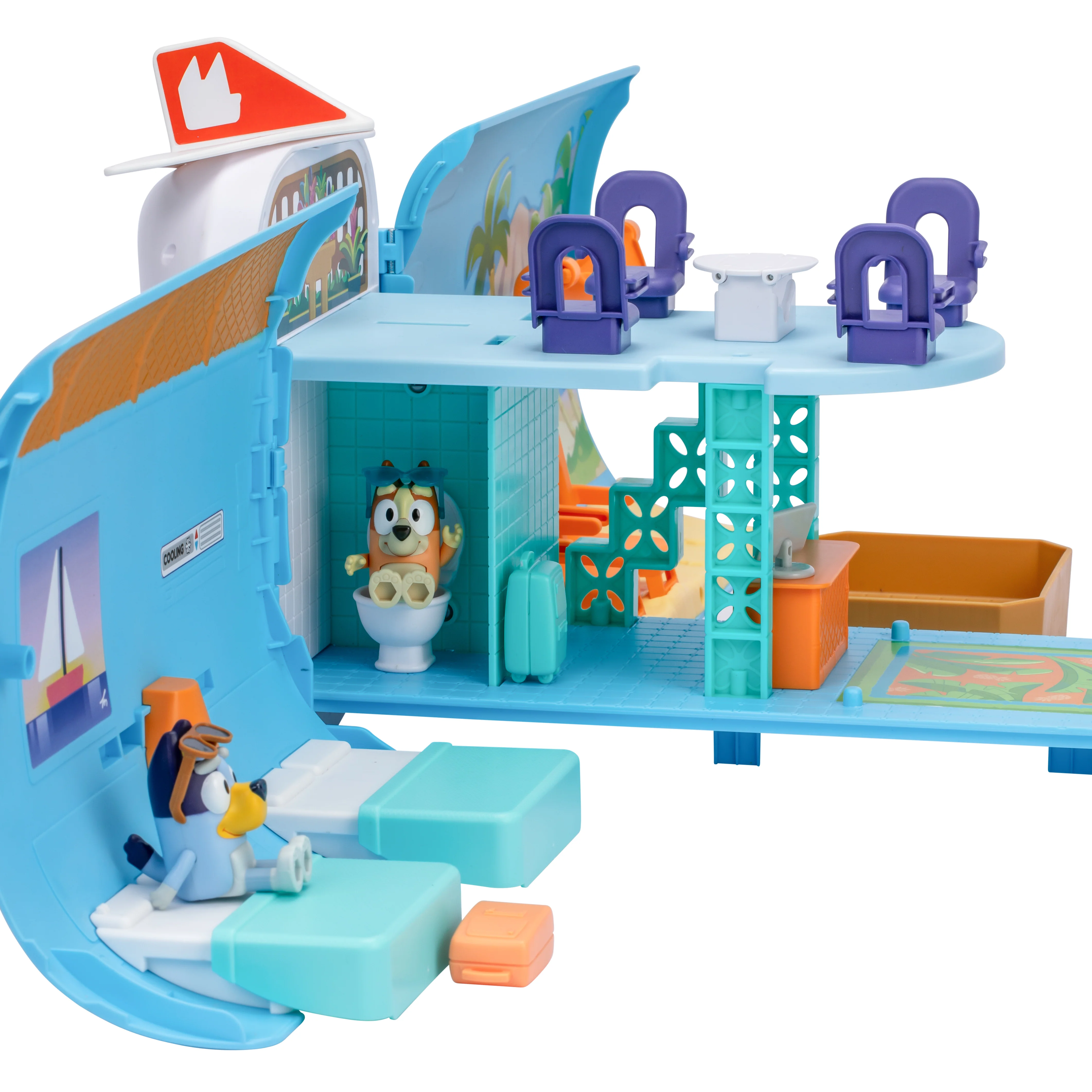 Bluey S11 3-In-1 Airplane Boat Hotel - Image 3