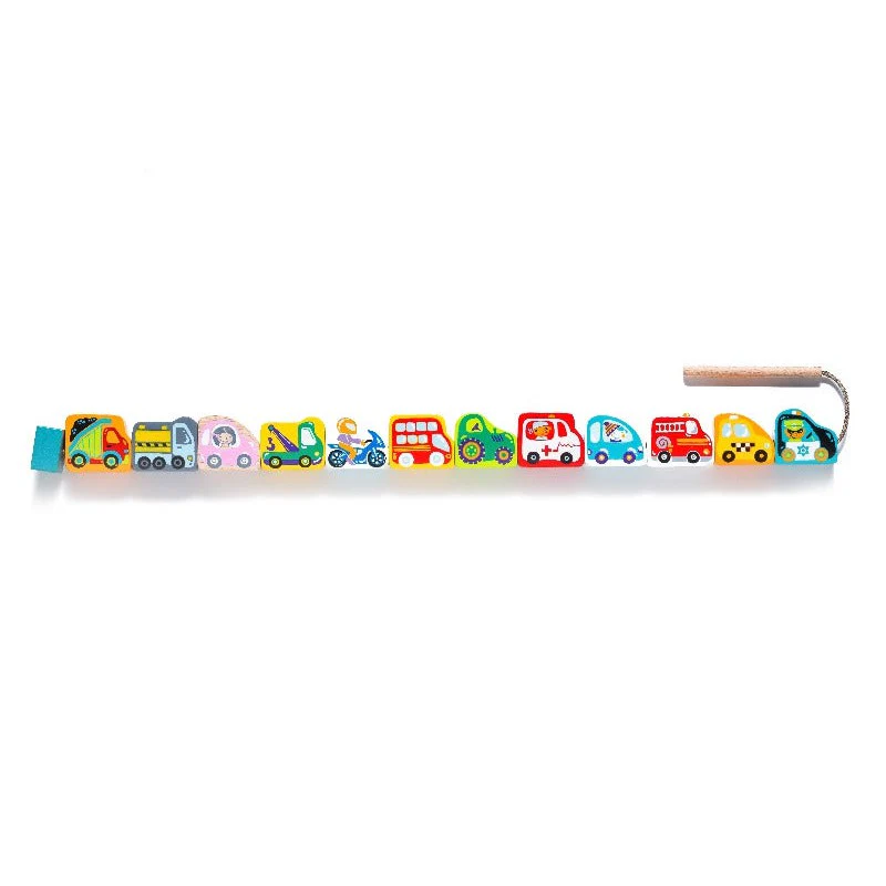 Cubika Wooden Lacing Toy Flying Cars - Image 4