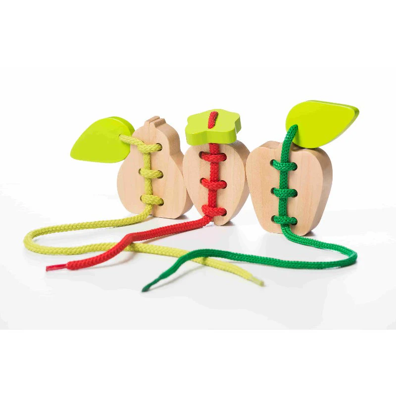 Cubika Wooden Lacing Toy Set Fruits - Image 2