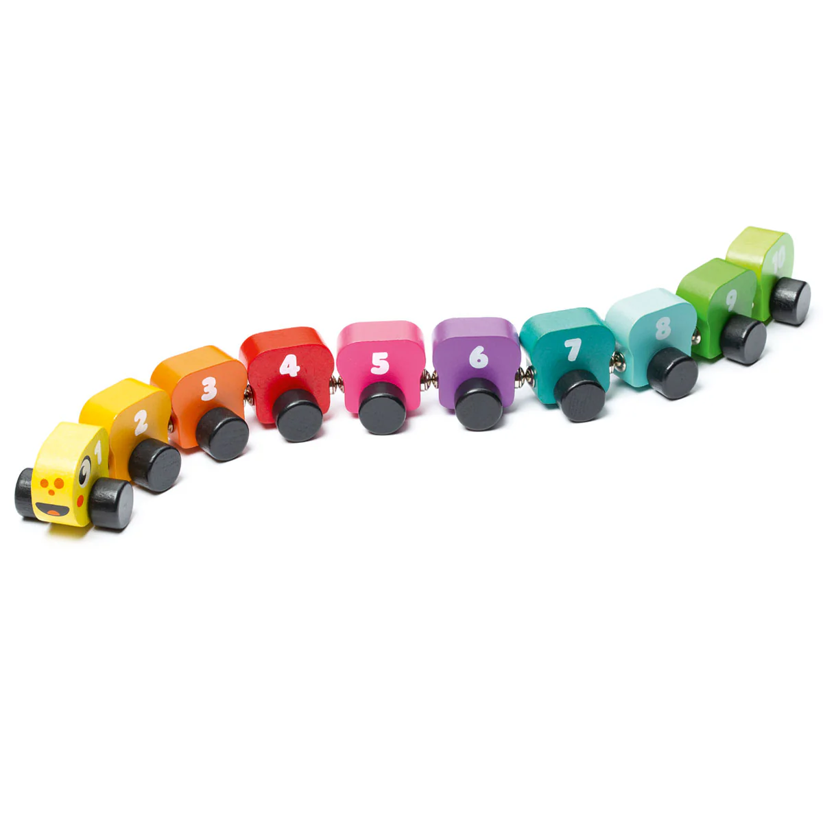 Cubika Wooden Toy Rainbow Caterpillar - Image 2