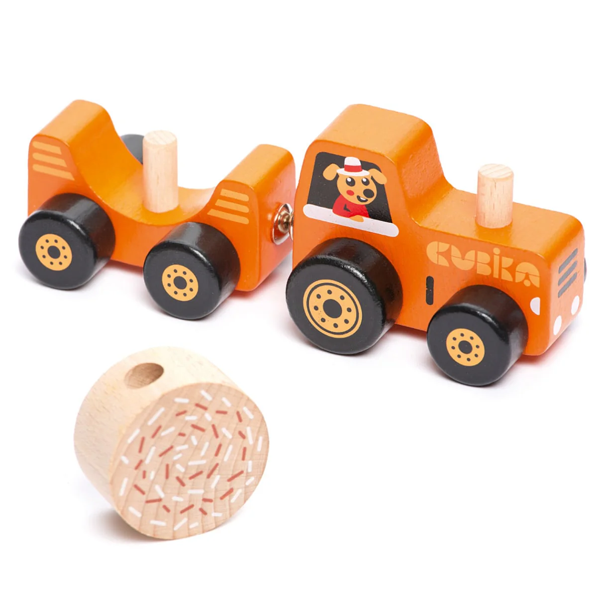 Cubika Wooden Toy Tractor - Image 6