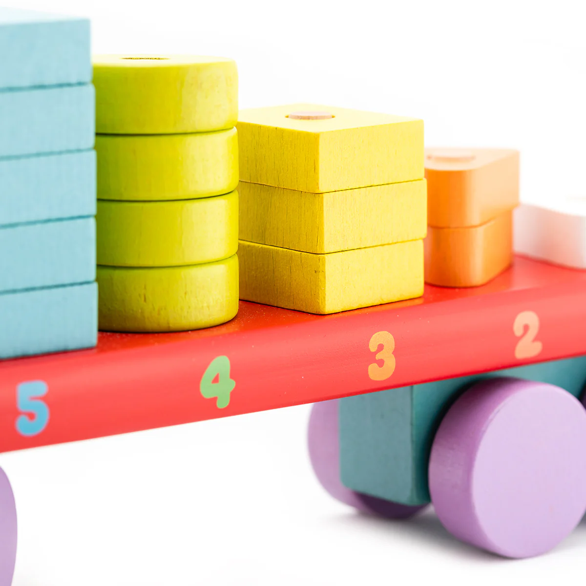 Cubika Wooden Truck with Geometric Figures - Image 5