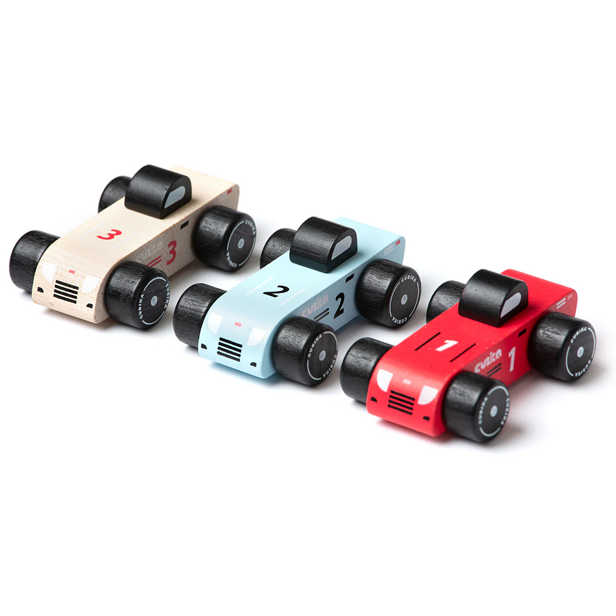 Cubika Wooden Vehicle Set Racing Cars - Image 3