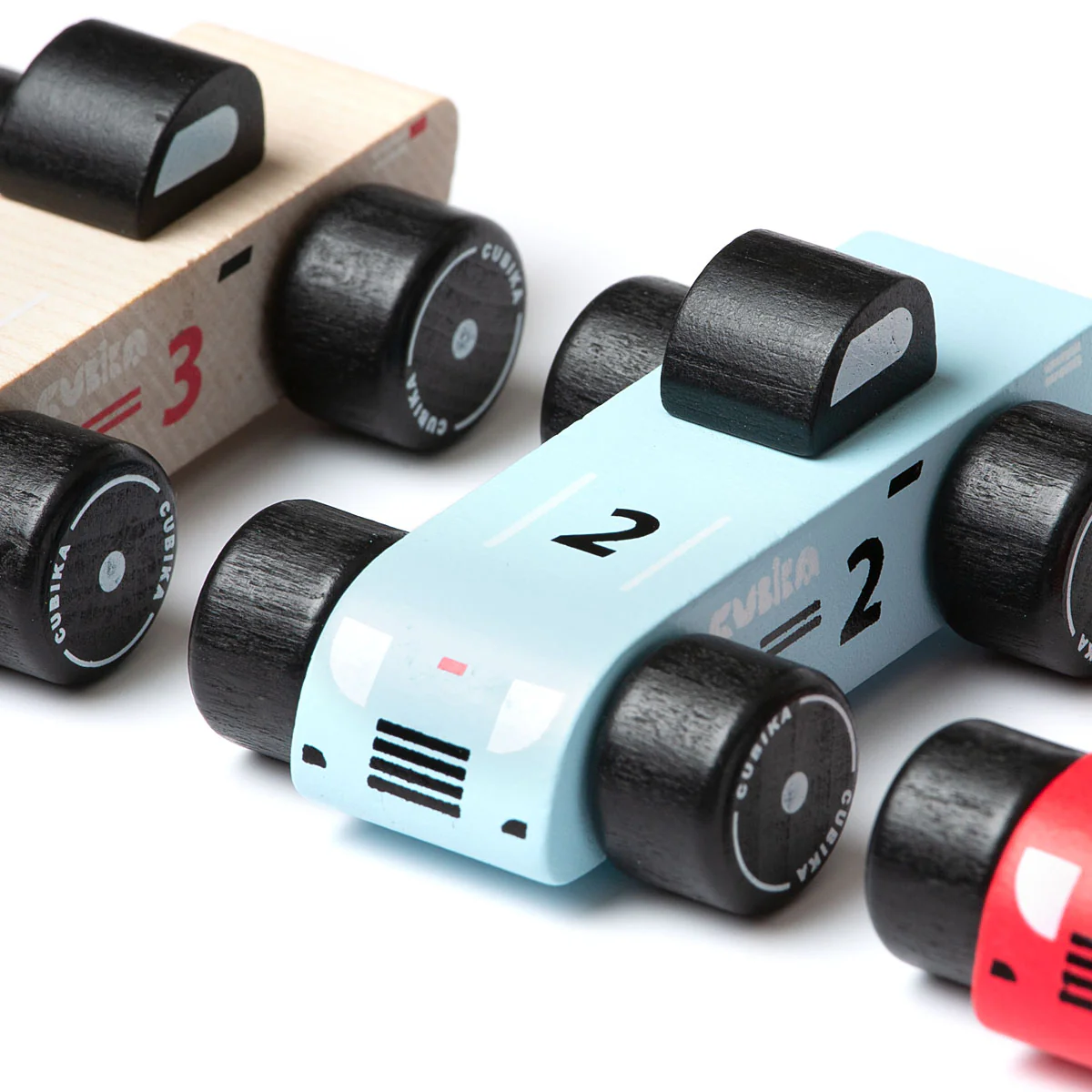 Cubika Wooden Vehicle Set Racing Cars - Image 4