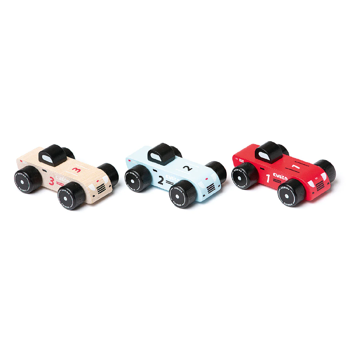Cubika Wooden Vehicle Set Racing Cars - Image 5