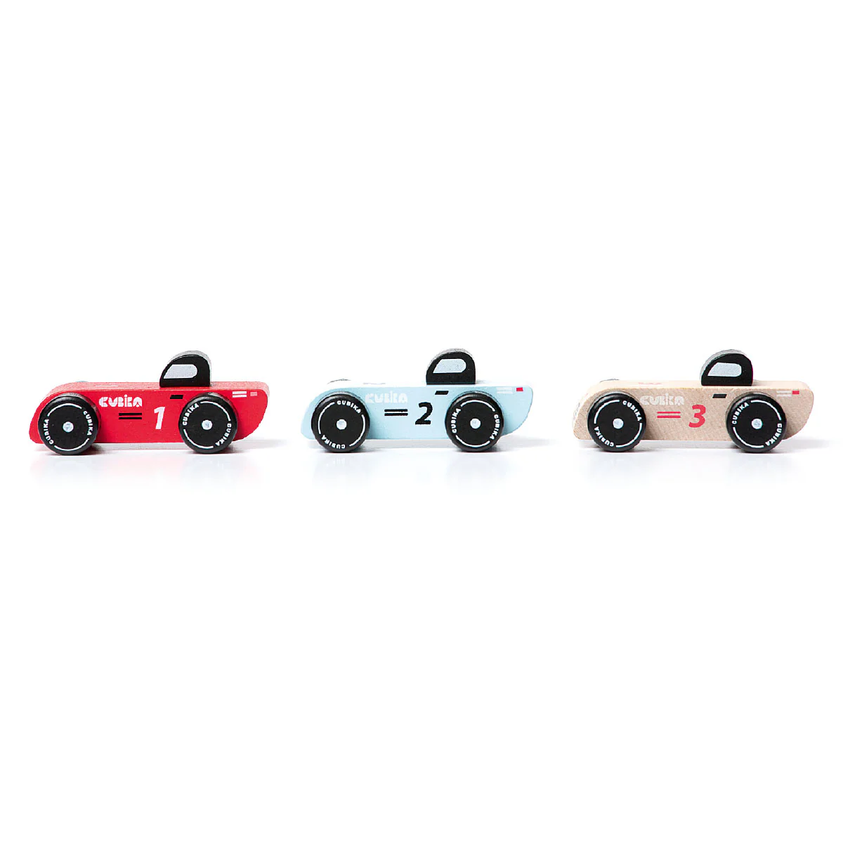 Cubika Wooden Vehicle Set Racing Cars - Image 6