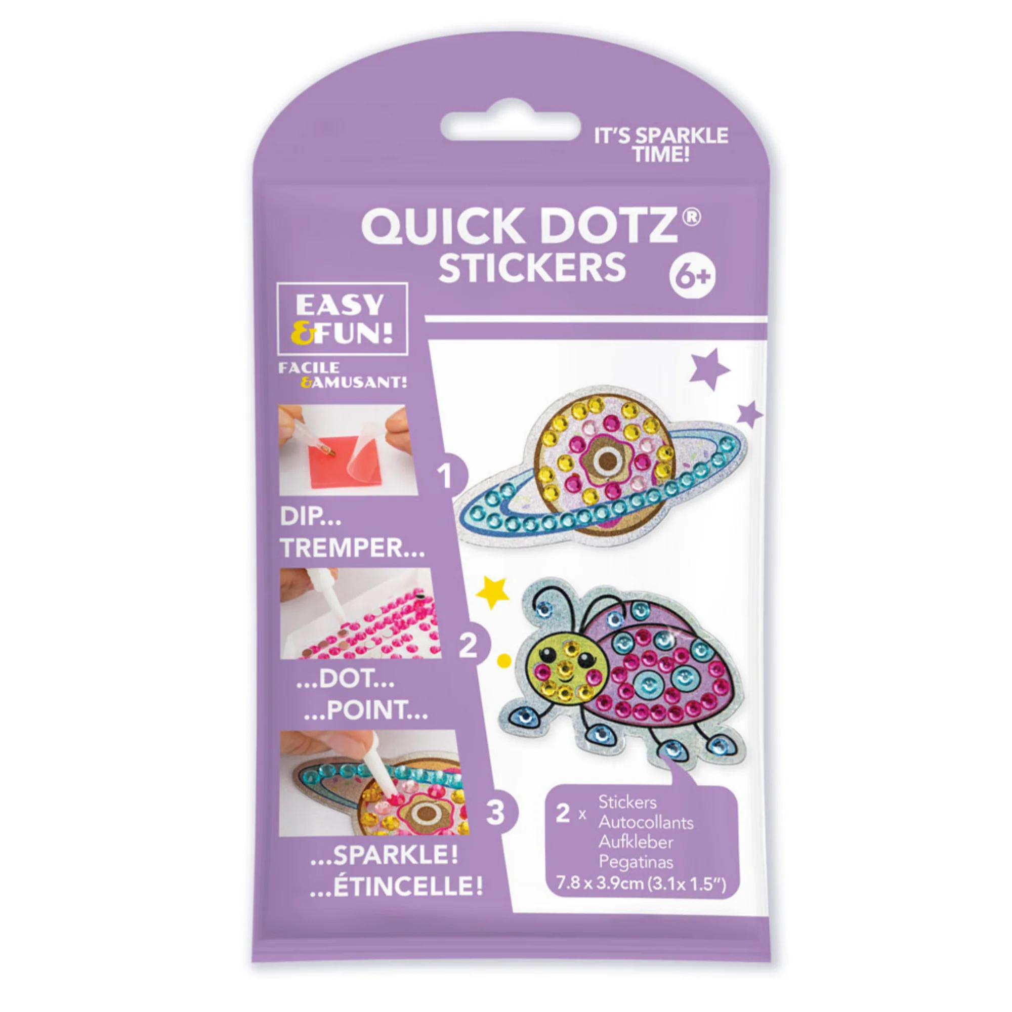 Diamond Dotz BIG DOTZ Pack 8 - Planet Ladybug