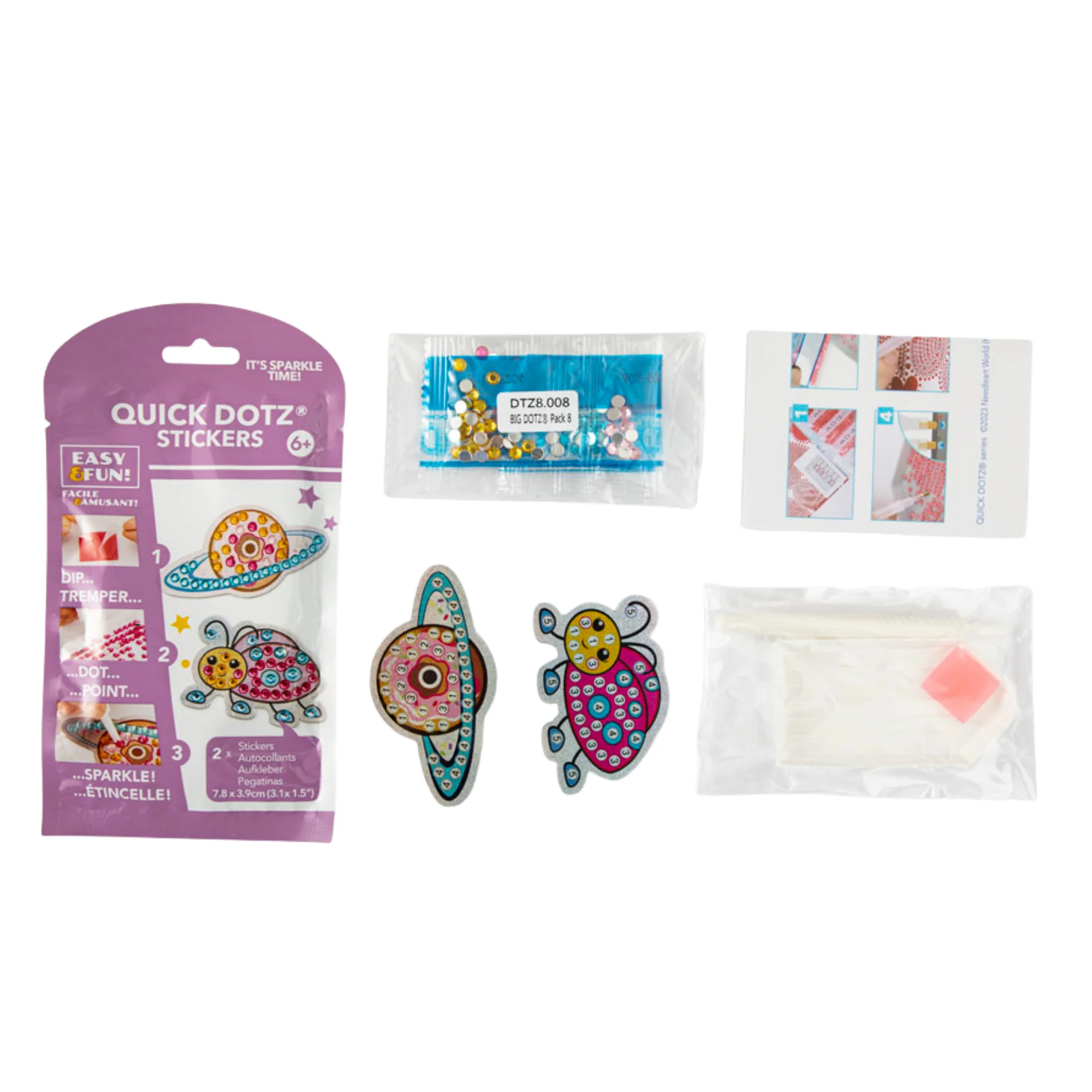 Diamond Dotz BIG DOTZ Pack 8 - Planet Ladybug - Image 3