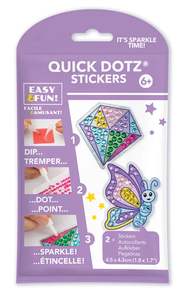 Diamond Dotz BIG DOTZ Sticker Pack 4 - Butterfly Sparkle
