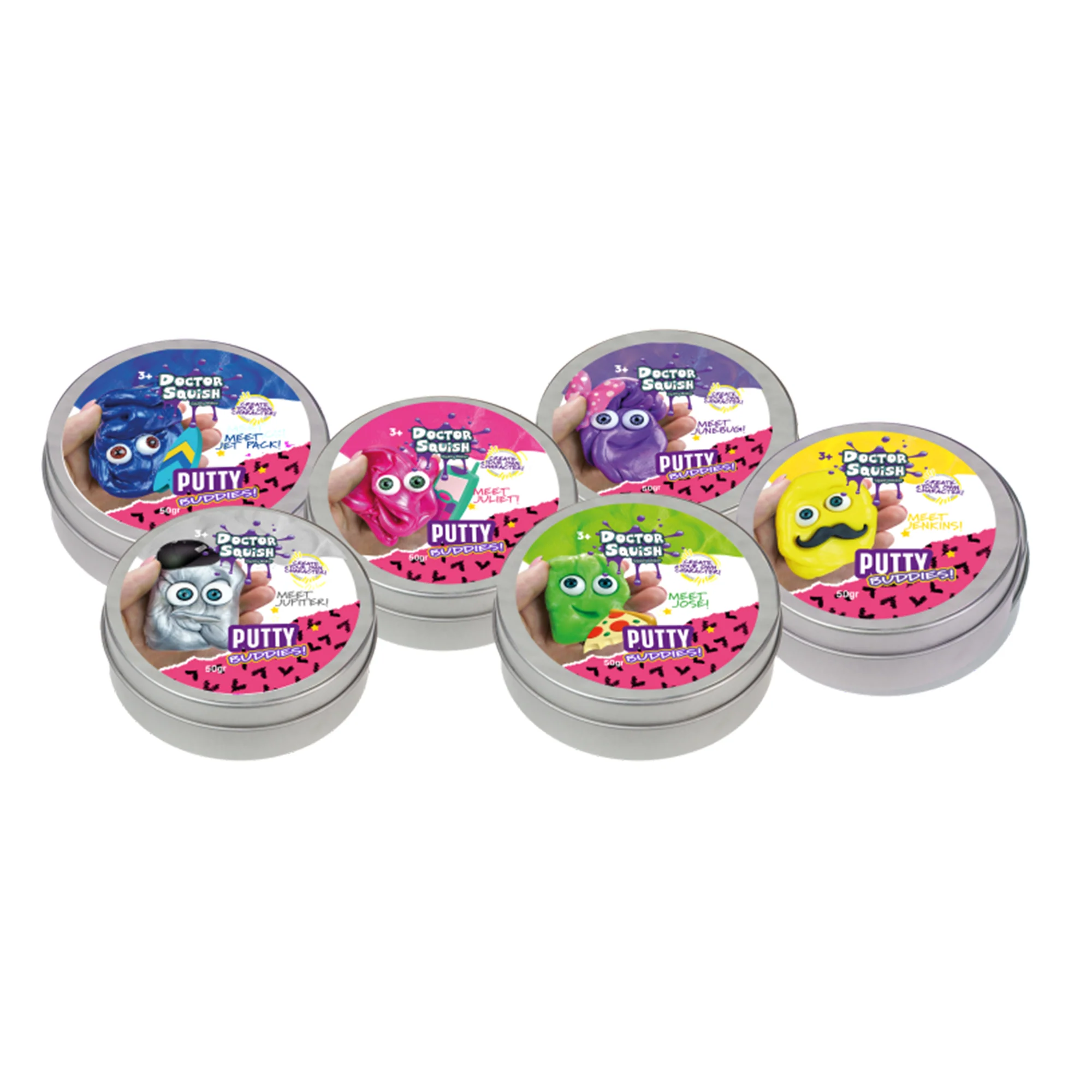 Doctor Squish Putty Buddies Asst. 21ct CDU