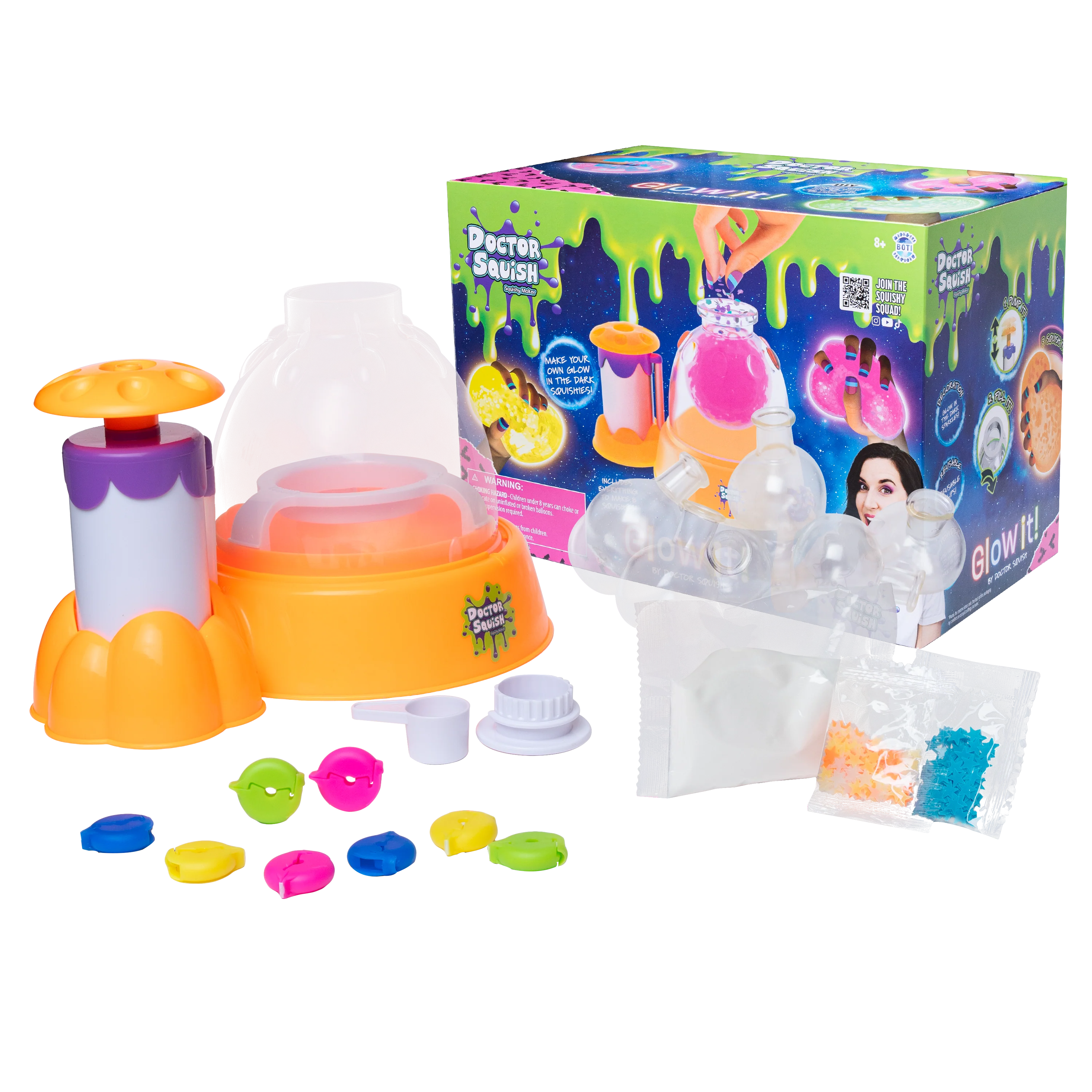 Dr Squish Squishy Maker Station, Glow It Edition - Image 5