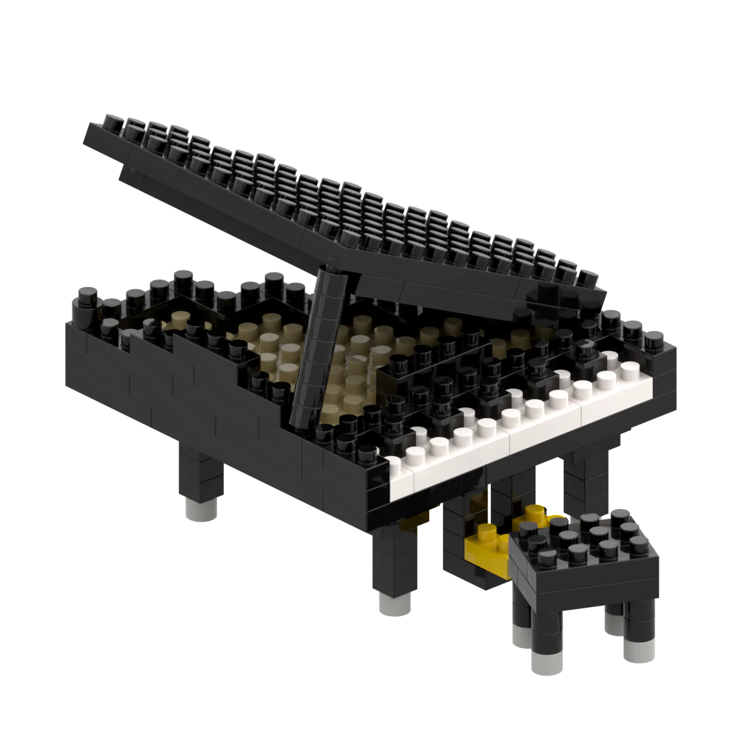 Large Zip Bag Piano Black - Image 3