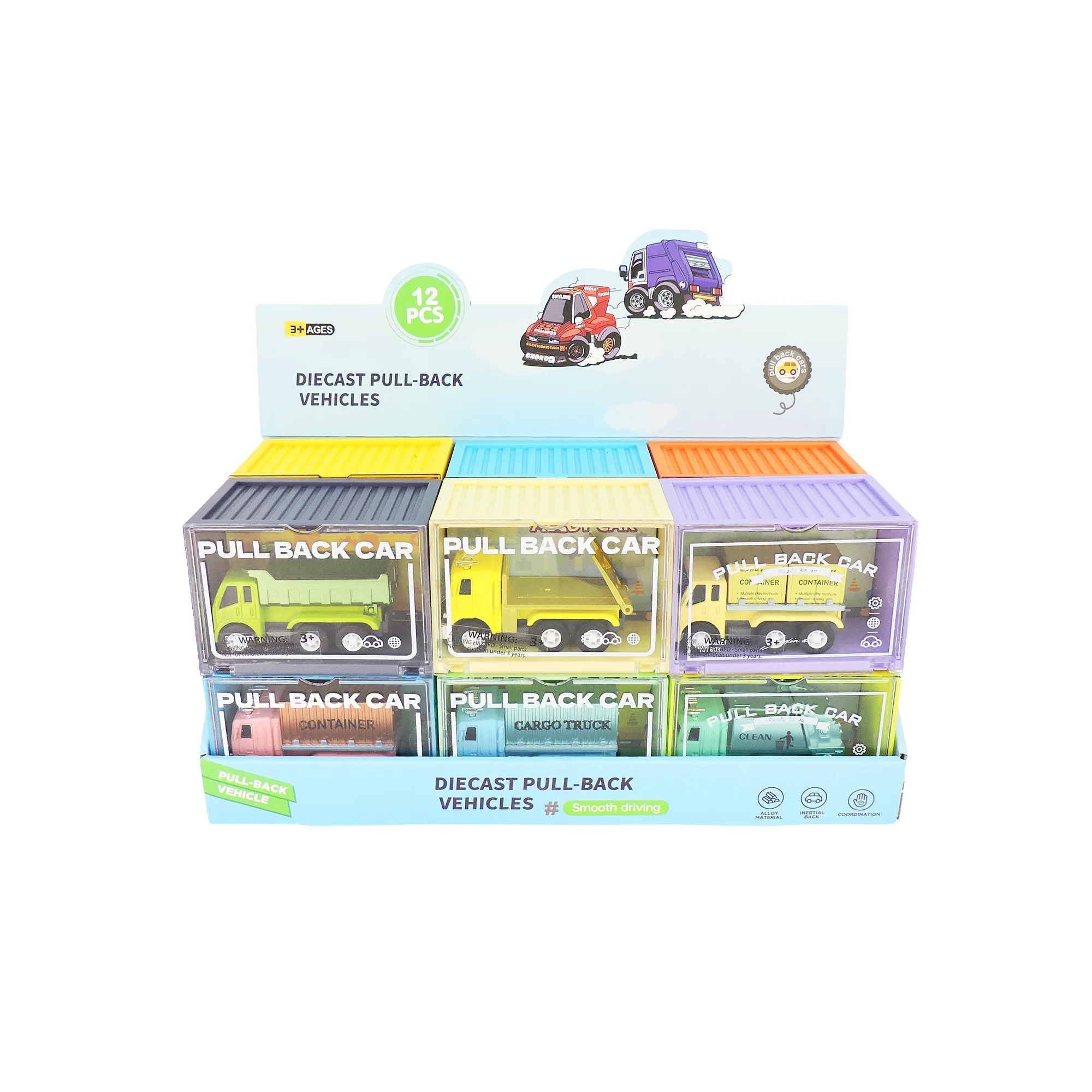 Alloy Alley Lrg. Metallic Truck in Container Box Asst