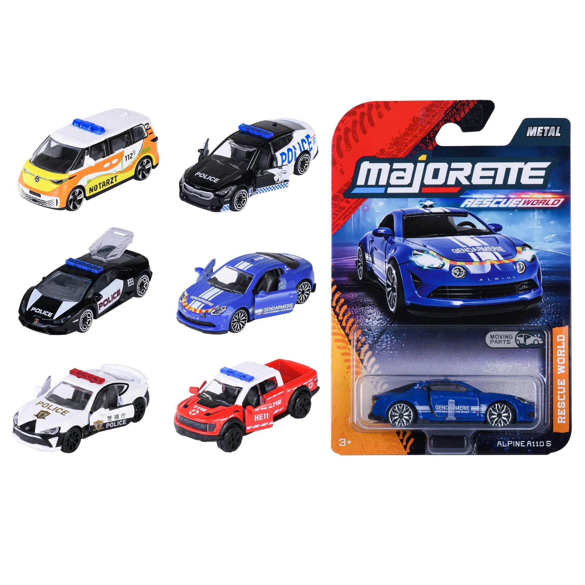 Majorette Rescue World Premium Cars Asst