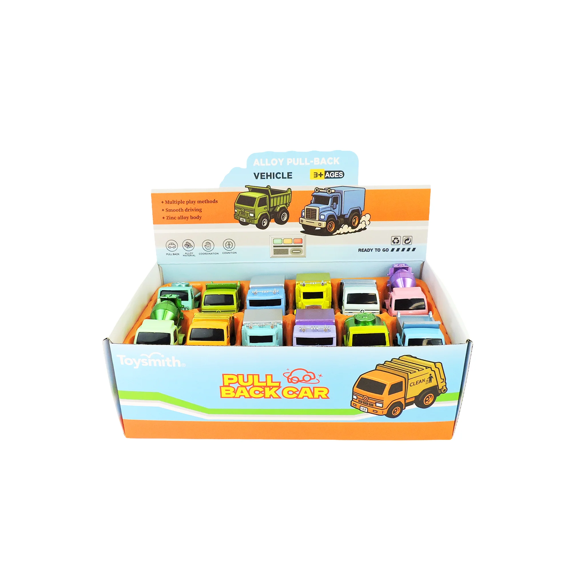 Alloy Alley Med. Diecast P/B Metallic Truck Asst. 24ct