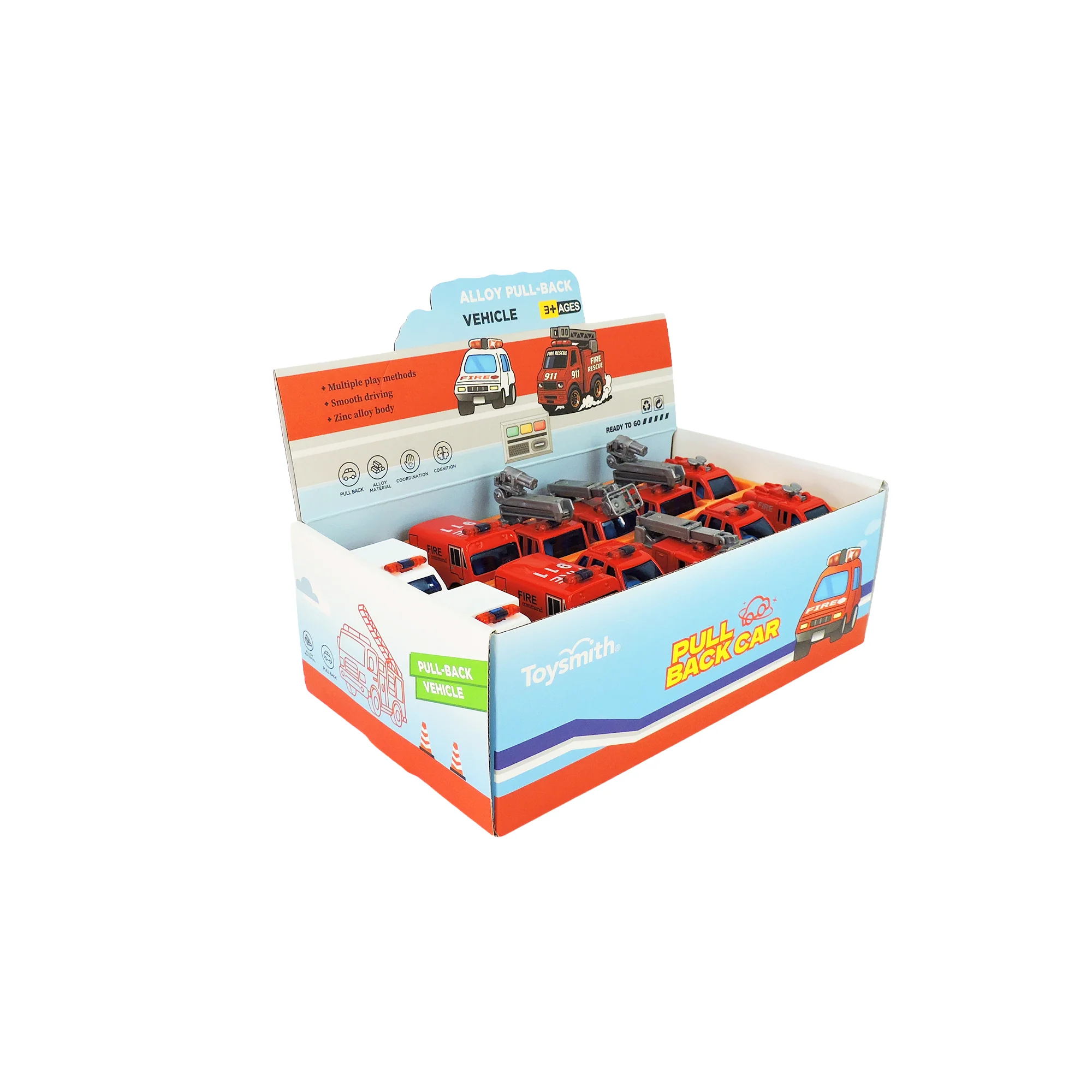Alloy Alley Med. Diecast P/B Rescue Vehicle Asst. 24ct - Image 2