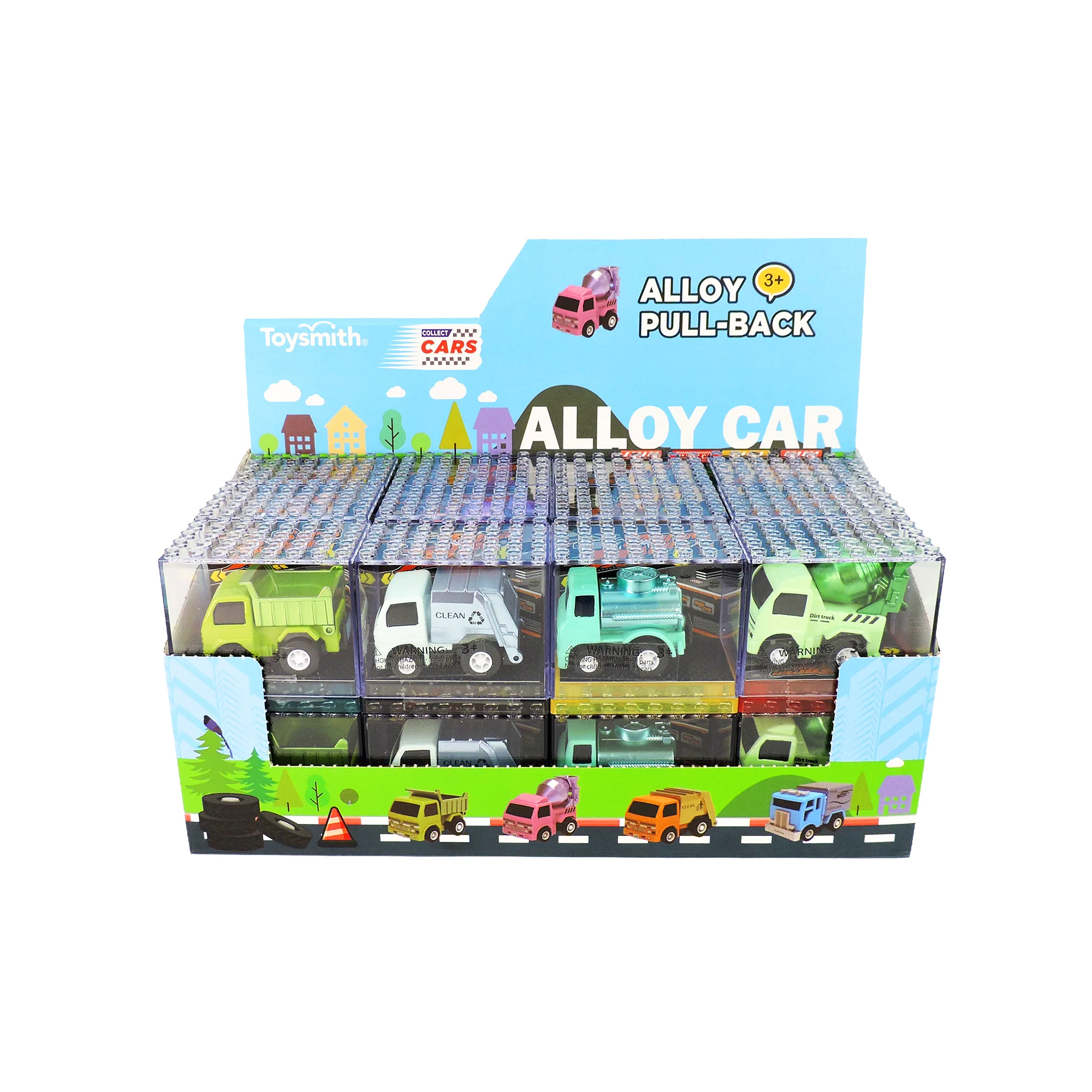 Alloy Alley Med. Vehicle in Building Block Box Asst