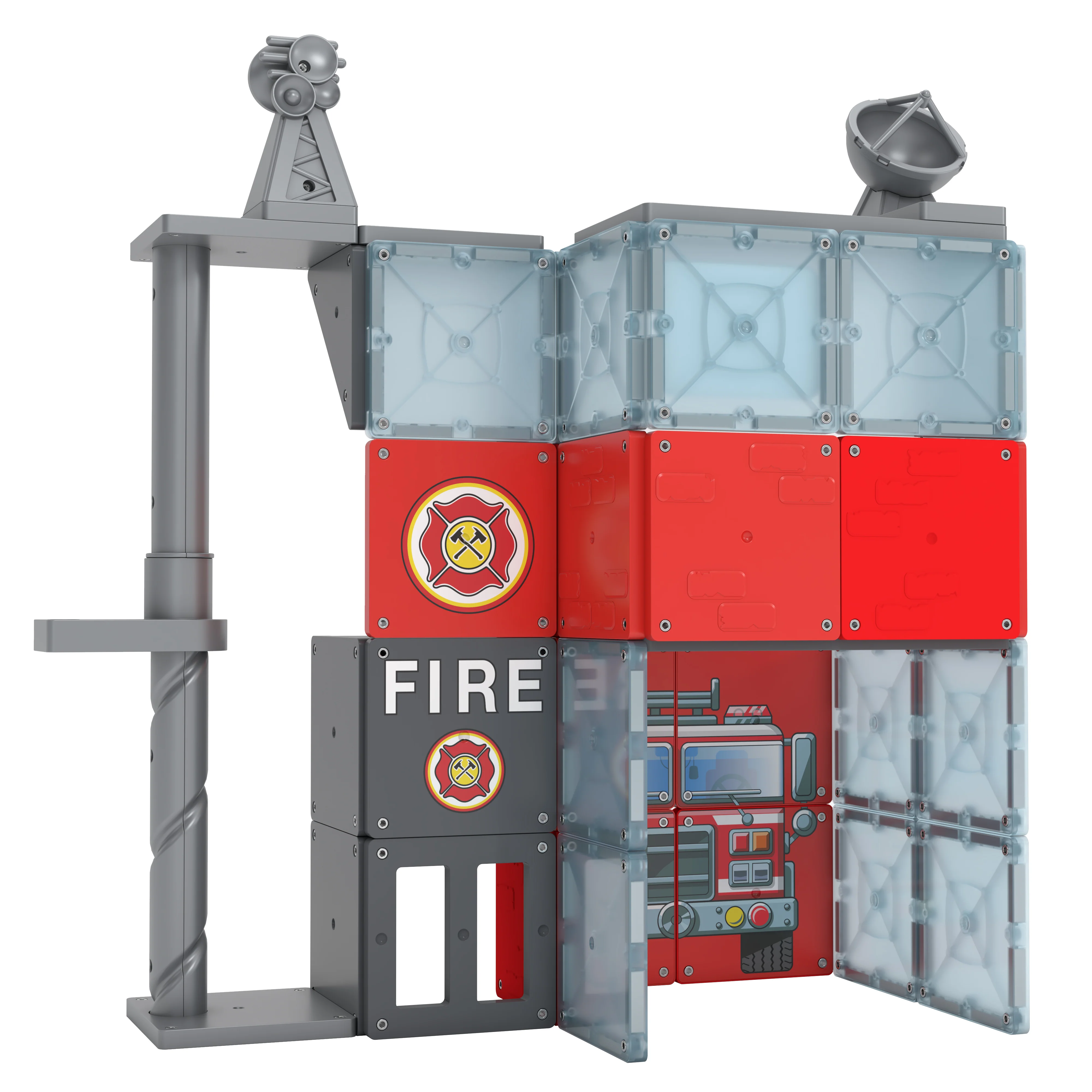 Moose Toys Tile Town Fire Station Tile Set - Image 4