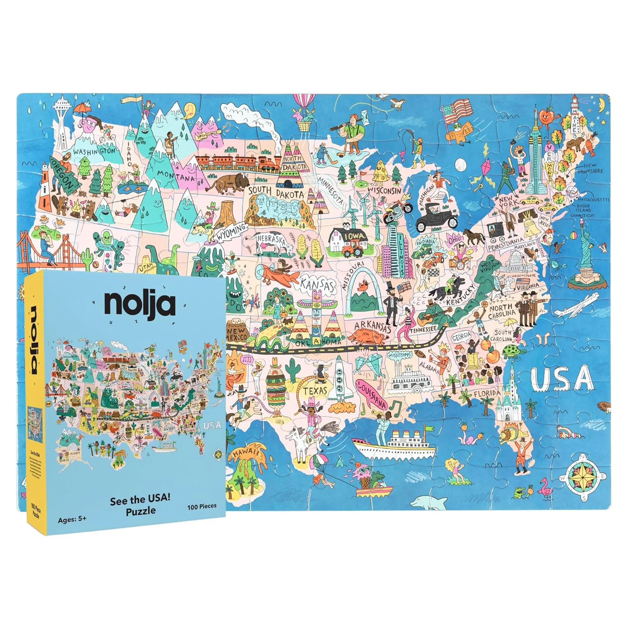 Nolja See the USA 100pc Jigsaw Puzzle - Image 4