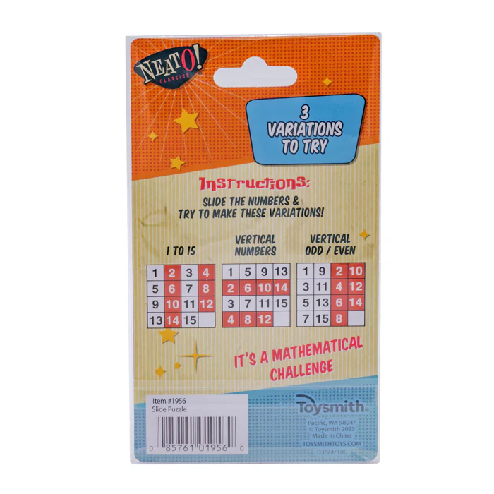 Neato! Number Slide Puzzle Brain Teaser - Image 5