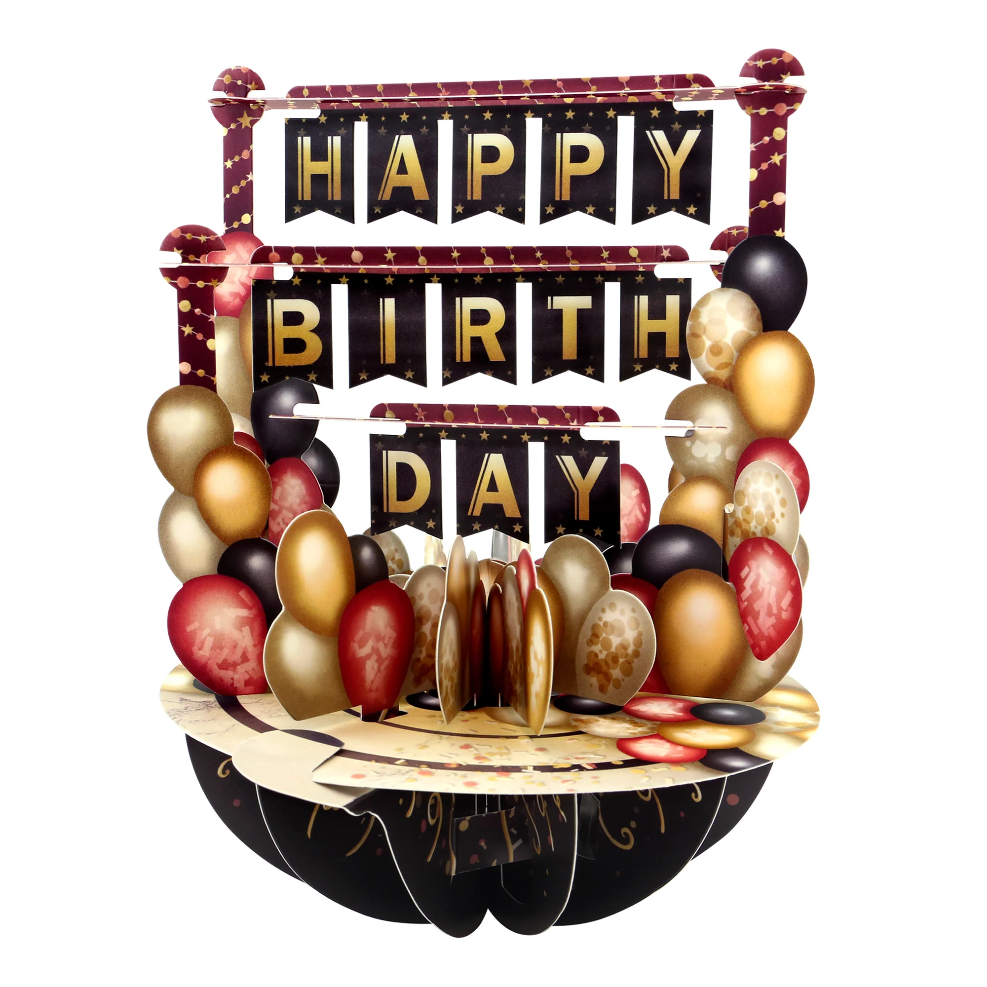 Santoro Pirouette Card: Birthday Balloons - Image 2