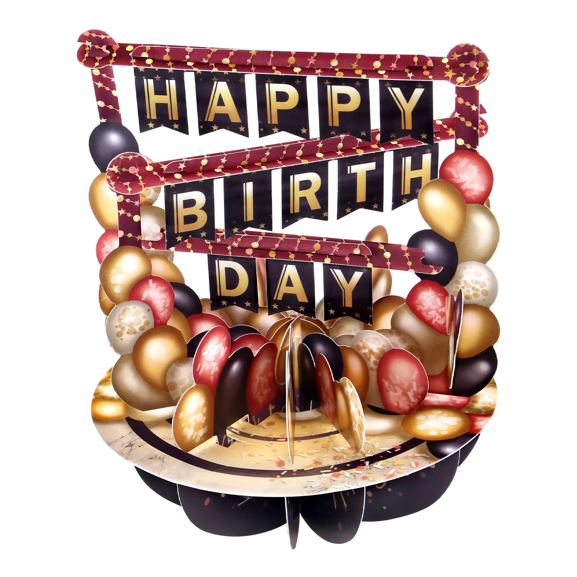 Santoro Pirouette Card: Birthday Balloons - Image 3