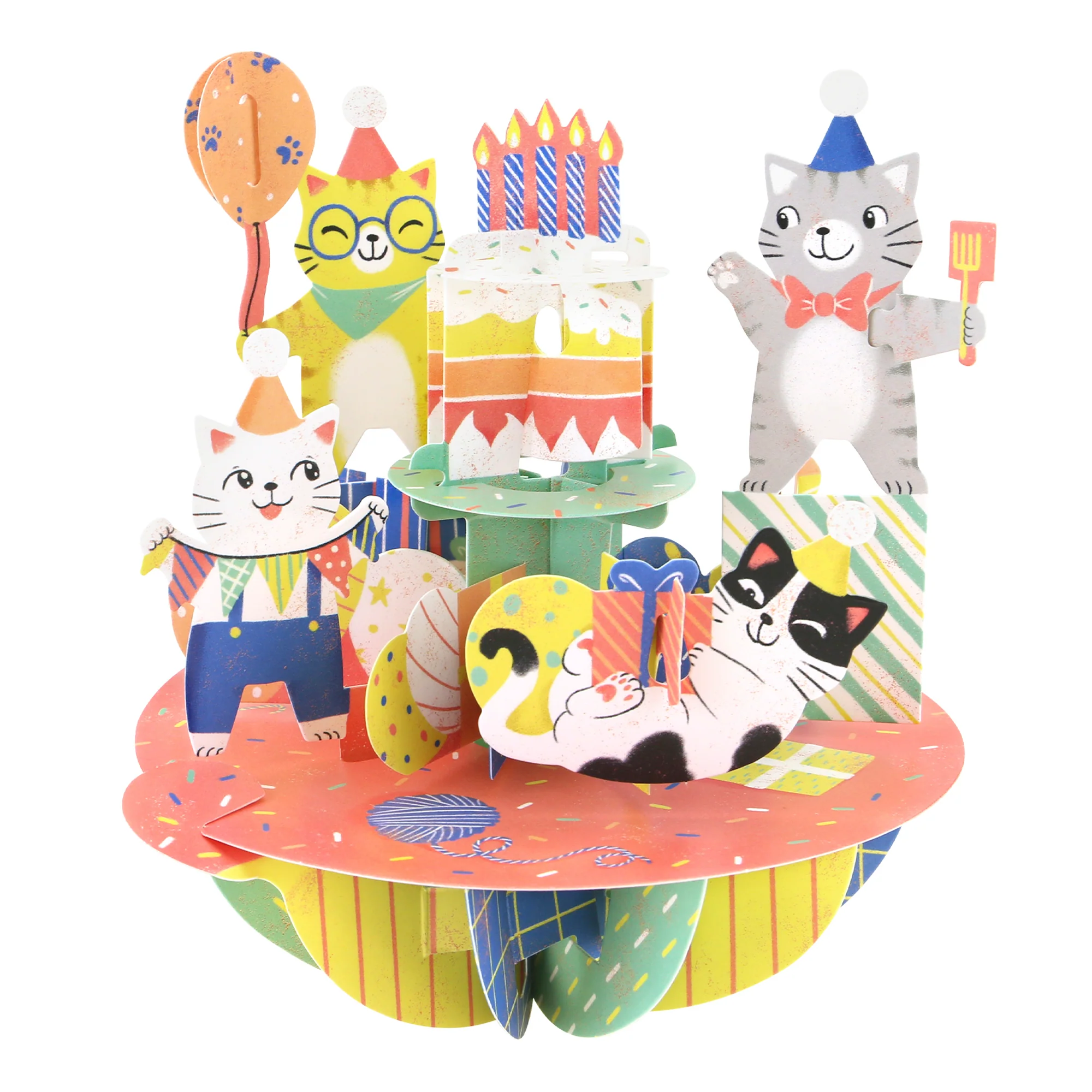 Santoro Pirouette Card: Birthday Cats - Image 2