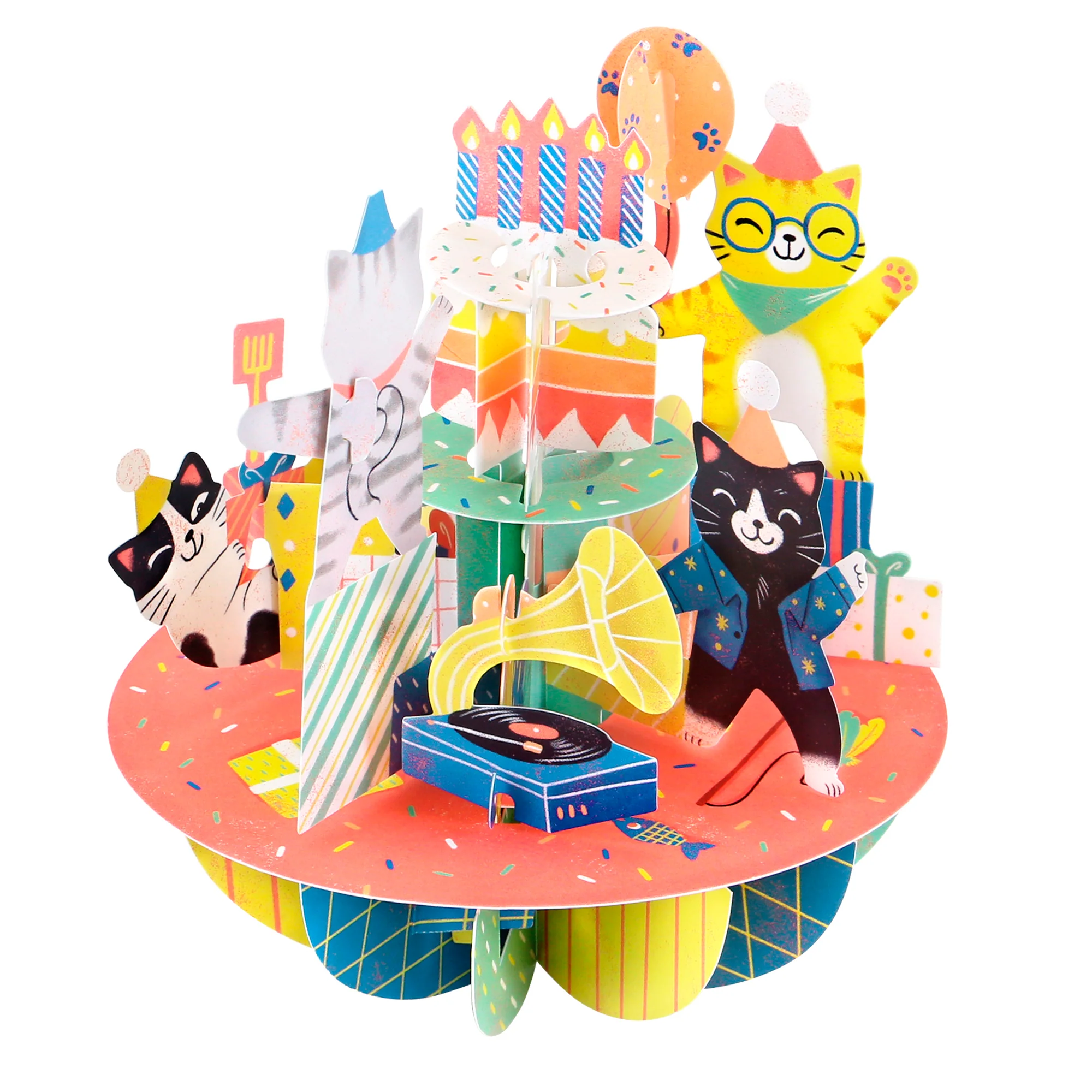 Santoro Pirouette Card: Birthday Cats - Image 3