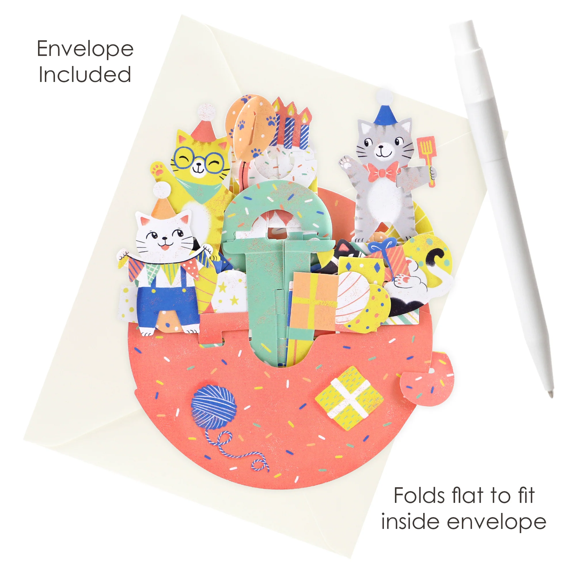 Santoro Pirouette Card: Birthday Cats - Image 4