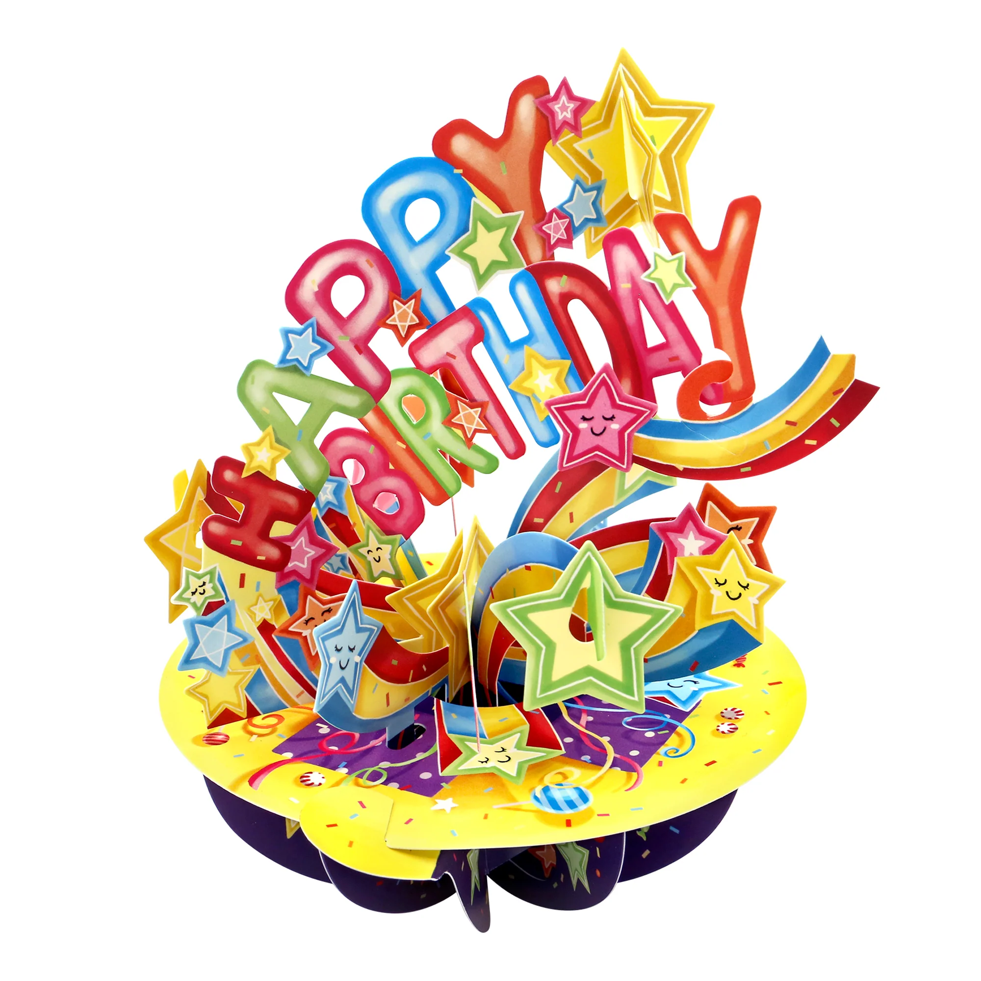 Santoro Pirouette Card: Happy Birthday Shooting Stars - Image 2