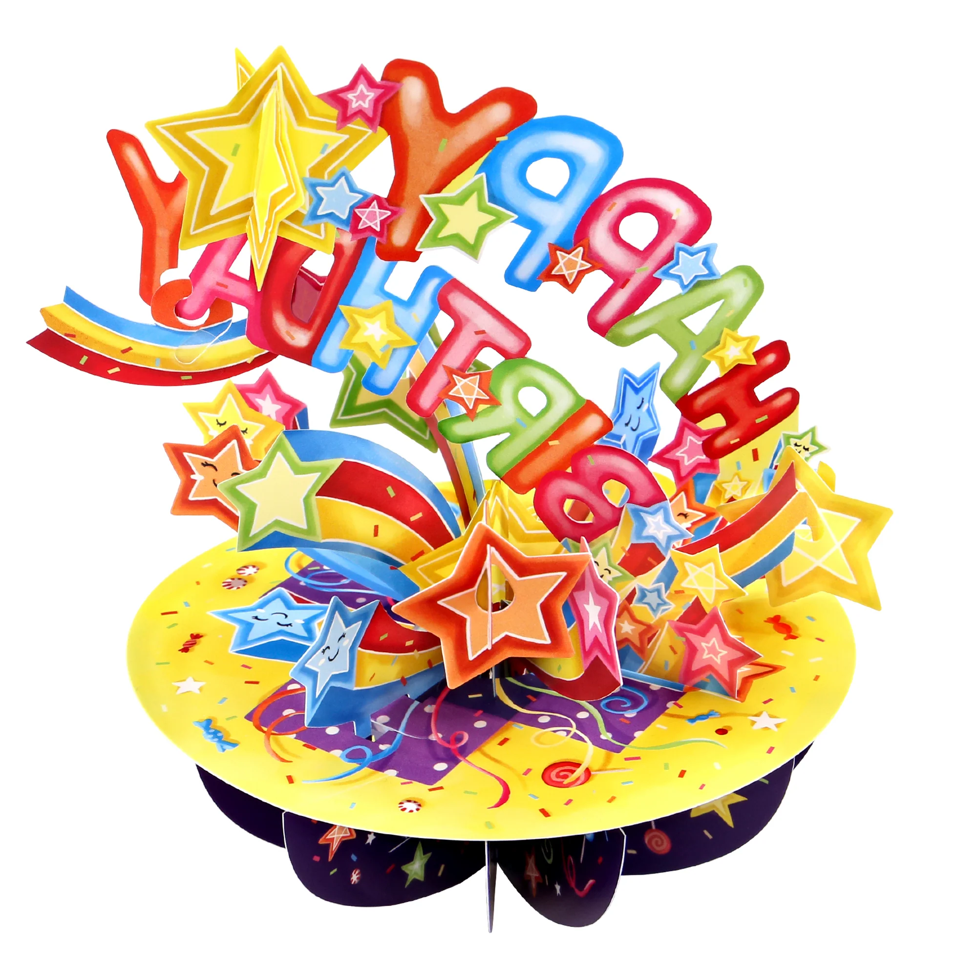 Santoro Pirouette Card: Happy Birthday Shooting Stars - Image 3