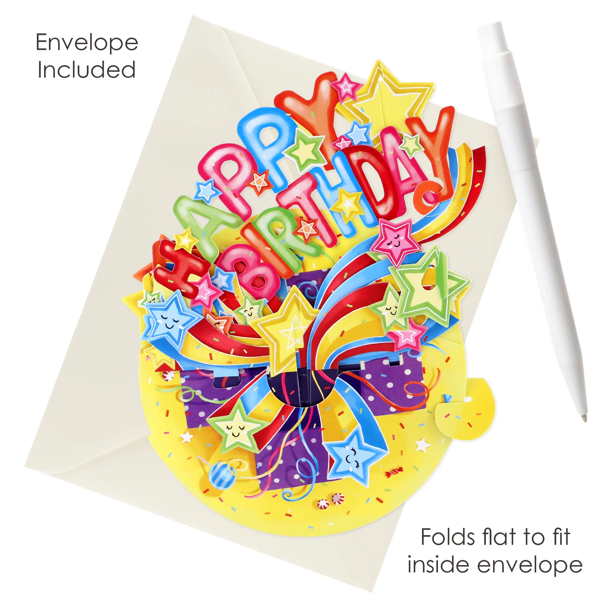 Santoro Pirouette Card: Happy Birthday Shooting Stars - Image 4