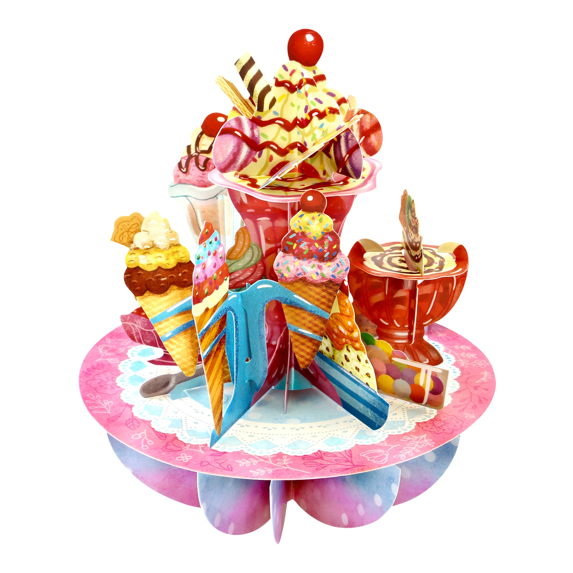 Santoro Pirouette Card: Ice Cream Sundaes - Image 2