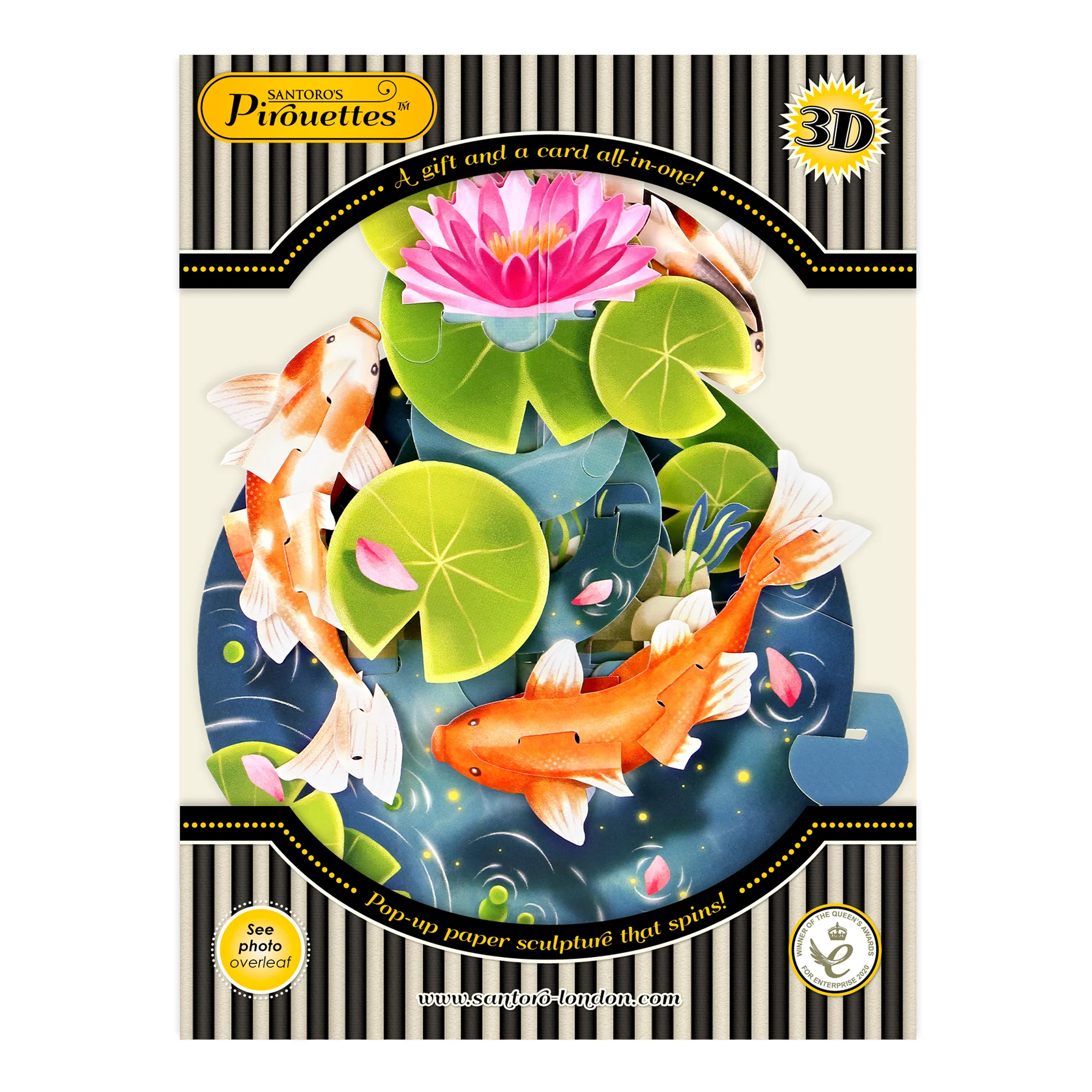 Santoro Pirouette Card: Koi Carp