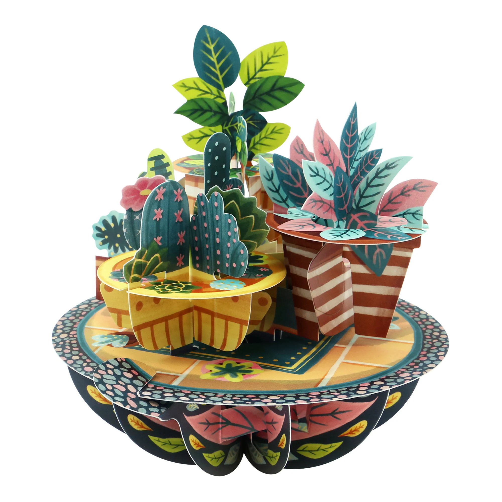 Santoro Pirouette Card:Potted Plants - Image 2