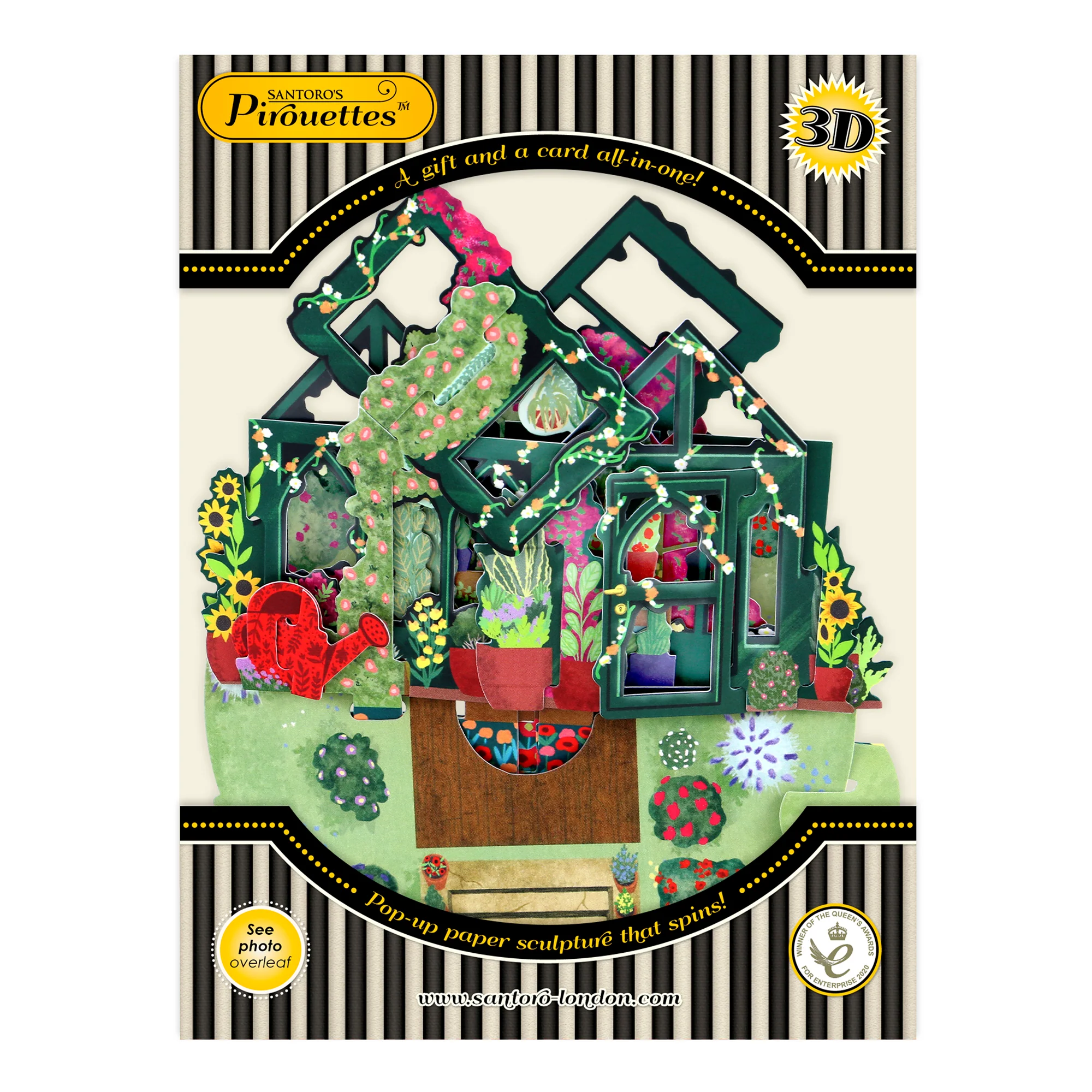 Santoro Pirouette Card: Secret Garden