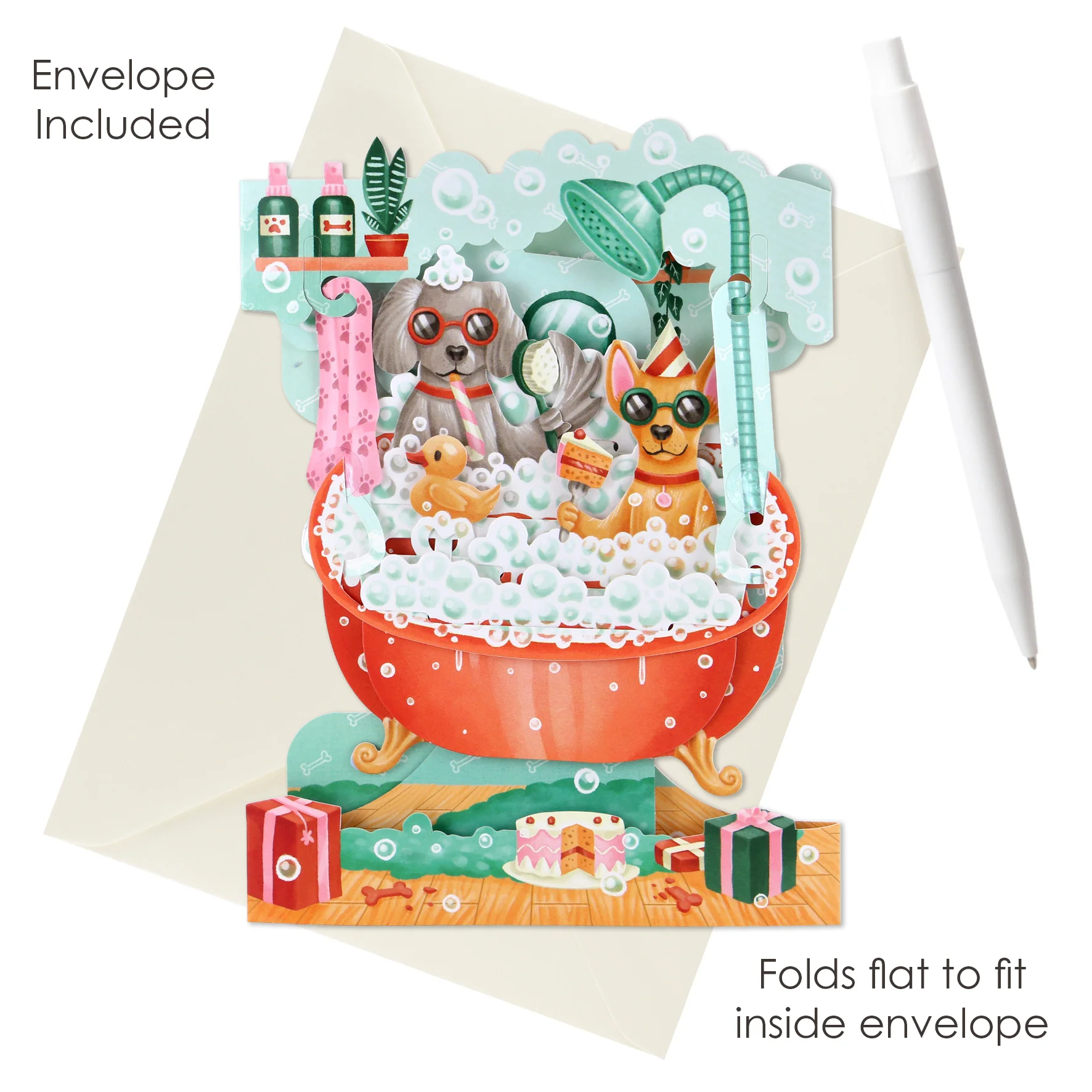 Santoro Swing Card: Doggy Bath Time - Image 3
