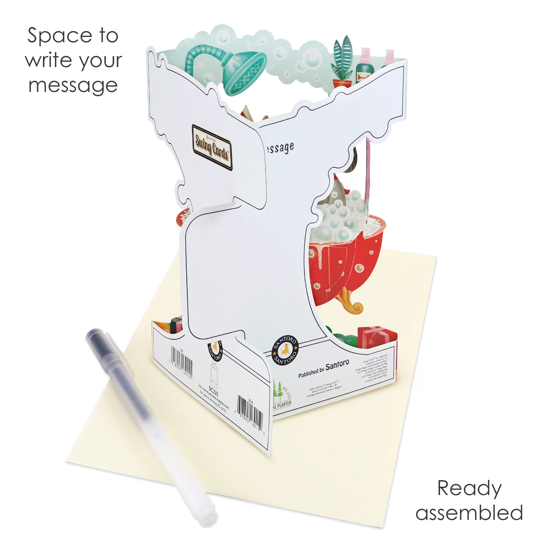 Santoro Swing Card: Doggy Bath Time - Image 4