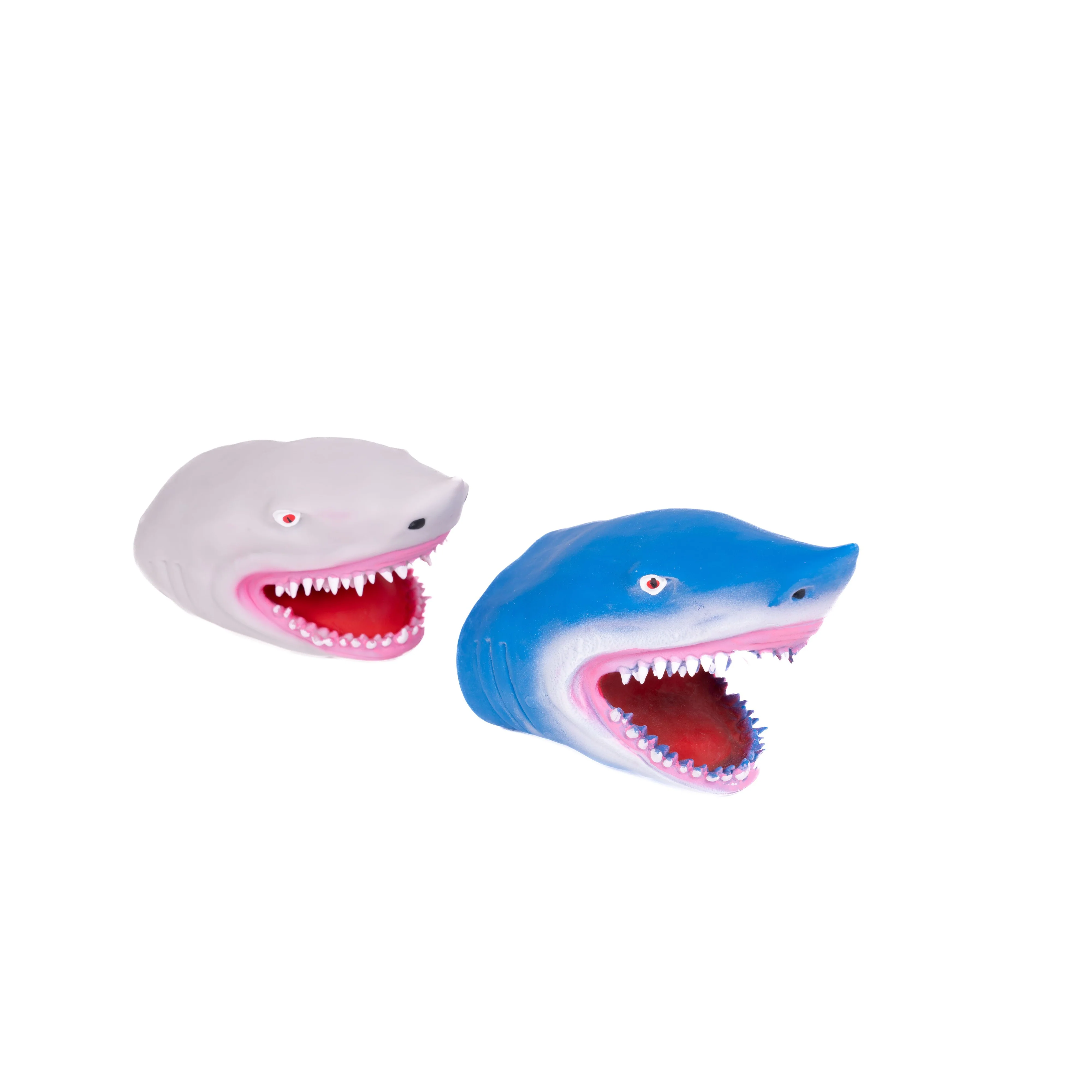 Shark Hand Puppet, Grey & Blue - Image 2