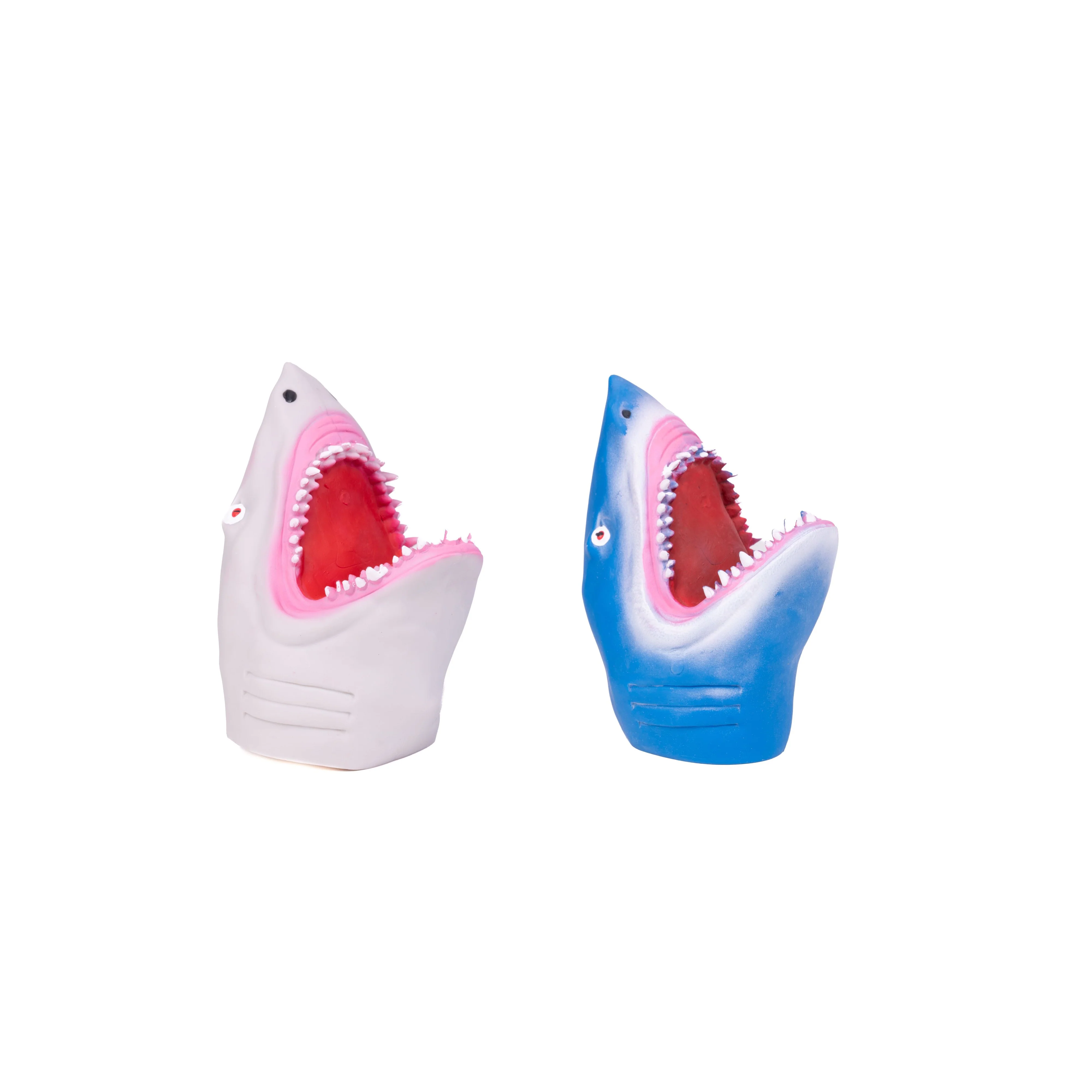 Shark Hand Puppet, Grey & Blue - Image 3
