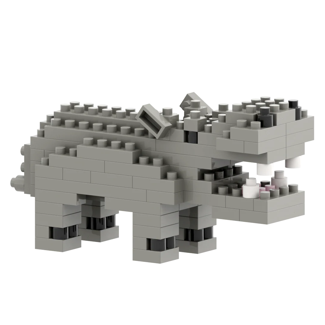 Small Zip Bag Hippo